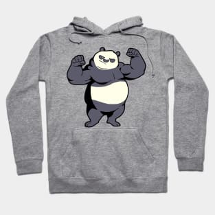 Fitness bodybuilder Panda shows muscles - weight training Hoodie